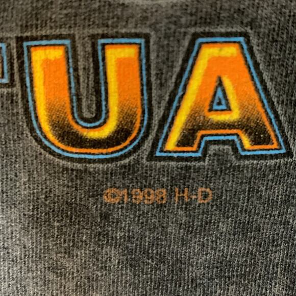 90s Harley Davidson mens medium long sleeve shirt acid wash vintage logo grunge - Picture 3 of 9